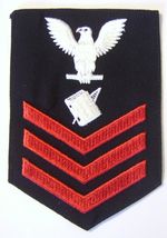 USN RATING BADGE PN1 PERSONNELMAN FIRST CLASS FOR BLUE UNIFORM - $2.38