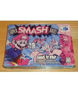 Nintendo 64 N64 Super Smash Bros Video Game with Box, Tested and Working - £63.90 GBP