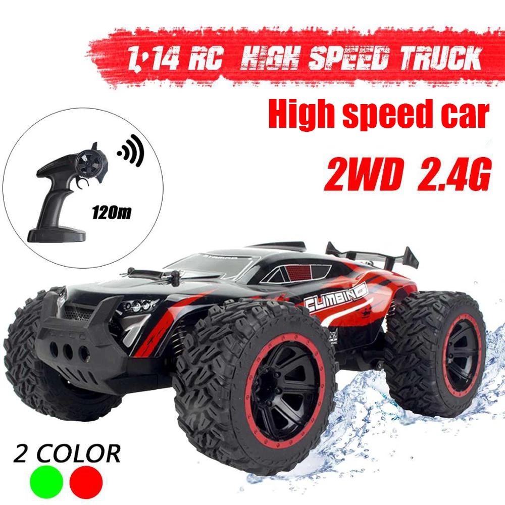 High Speed 2WD 1/14 RC Car Remote Control Off Road Racing Cars Vehicle 2.4Ghz - £52.58 GBP