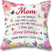 Mother&#39;s Day Gifts for Mom Her Women, ouble-Sided Floral Butterfly Throw Pillow  - £13.66 GBP