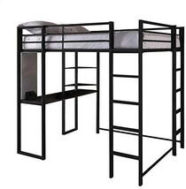 Dhp Abode Full Size Metal Loft Bed, Black - $459.99