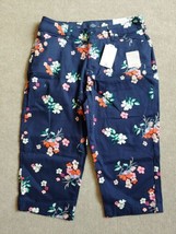 St Johns Bay Secretly Slender Capri Pants Womens 6 Petite Navy Blue Slimming NEW - £18.69 GBP