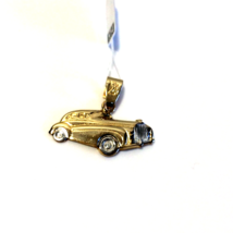 Men&#39;s Handmade Pendant Car 14k Yellow  &amp; White Gold Engraved - £155.24 GBP