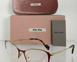 Brand New Authentic Miu Miu Eyeglasses VMU 50P USP  - 1O1 Red &amp; Gold Frame - $138.59