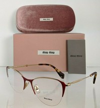 Brand New Authentic Miu Miu Eyeglasses VMU 50P USP  - 1O1 Red &amp; Gold Frame - £109.01 GBP