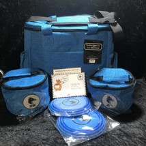 Dog Travel Bag Airline Approved Pet Accessories Food Storage Bowl Tote Blue - £23.73 GBP