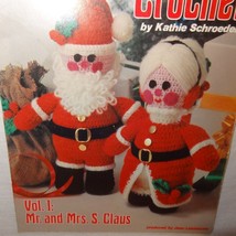 Christmas Crochet Mr and Mrs Santa Claus Booklet 3 Craft Doll Pattern  - $9.89