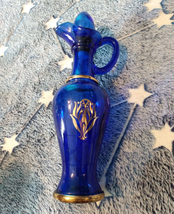 Avon Bottle Blue Glass 9&quot; Empty  - $5.00