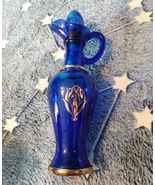 Avon Bottle Blue Glass 9" Empty  - $5.00