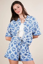 VERY J Plus Size Tropical Printed Shirt Top &amp; Shorts Set - €68,25 EUR