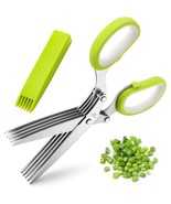 5 Blade Herb Scissors  Stainless Steel Vegetable Herb Shears with Comb - $749.36 MXN