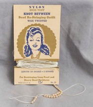 Knot Between Bead Re-stringing Outfit Packaging Vintage Advertising - £5.19 GBP