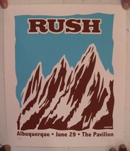 Rush Poster Silkscreen Mountains The Pavilion Albuquerque June 29 - $3,316.94 MXN
