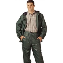 Tingley S66218 Storm-Champ 2 Pc Suit, Forest Green, Attached Hood, 2XL - $49.95