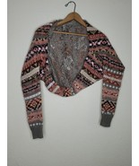 Free People Taupe Combo Carnival Shrug Sweater Lace Lining Size XS knitted - $31.73 CAD