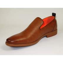 Men Tayno Dressy Casual Soft Leather Comfortable Slip on Loafer #ALPHA L Cognac image 4