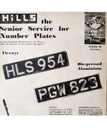 1954 Hills License Plate Earls Court Motor Show Advertisement Automobili... - $554.45 MXN