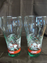 (2) COCA COLA Pine Cones and Holly Berries Glasses - £3.91 GBP