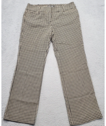 7th Avenue Pants Womens Size 6 Multi Houndstooth Casual Flat Front Strai... - $20.29