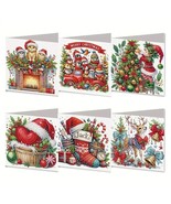 6 Christmas Best Wishes Greeting Cards  Handmade COMPLETED &amp;  SEALED - $24.74