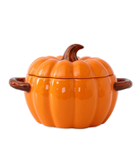 Dutch Oven Pot with Lid, Pumpkin Pottery Dessert Saucepan, Mini Baking D... - $585.61 MXN