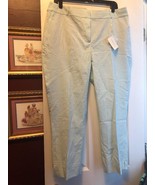 NWT Fairway &amp; Greene Green White Striped Seersucker Capris Ankle Pants s... - €35,06 EUR