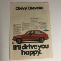 1977 Chevy Chevette Automobile Print Ad Vintage Advertisement Pa10 - £6.25 GBP