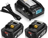 18 Volt 6.0Ah 2Packs Replacement Battery And Charger For Makita 18V Batt... - $130.99