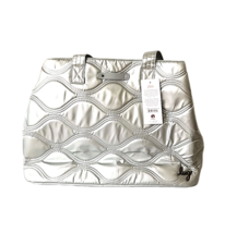 Lug Tempo Tote Metallic Silver Trolley Sleeve Padded Handles Cell Phone ... - $1,489.20 MXN