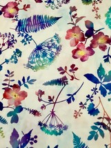 Hoffman Fabrics - ELECTRIC GARDEN - Premium Cotton Fabric on White - 1/2 yd - £3.93 GBP