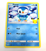 POKEMON Piplup Card McDonalds 2021 25th Anniv NonHolo 20/25 - £0.79 GBP