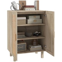 HOMCOM Natural Rattan Sideboard Buffet Kitchen Cabinet Adjustable Shelves - $3,170.33 MXN