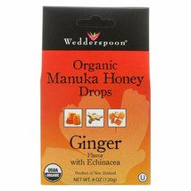 Wedderspoon Honey Drop Manuka Ginger Organic, 4 oz - £11.72 GBP