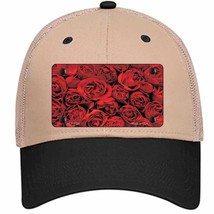 Red Roses Novelty Khaki Mesh License Plate Hat - £22.70 GBP