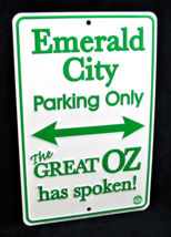 Emerald City Parking - *Us Made* Embossed Sign - Man Cave Garage Bar Wall Decor - £12.62 GBP