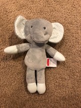 Fisher Price Sweet Surroundings Elephant stuffed Plush Lovey Toy Gray Green - $12.19