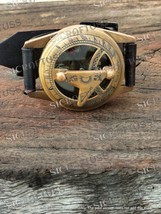 Antique Vintage Elgin Wristwatch Brass Sundial Compass Gift - Custom Eng... - £18.38 GBP+