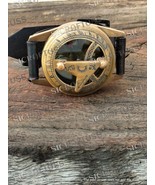 Antique Vintage Elgin Wristwatch Brass Sundial Compass Gift - Custom Eng... - £22.06 GBP+