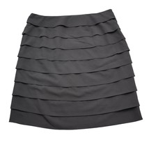 Larry Levine Skirt Womens 16 Black Straight Pencil Stretch Layered Knee Length - £19.83 GBP