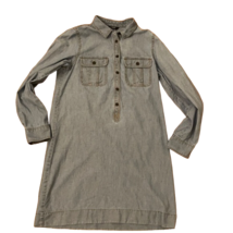 J. Crew Denim Chambray Shirt Dress Womens Small Long Sleeves Casual Pull... - £16.51 GBP