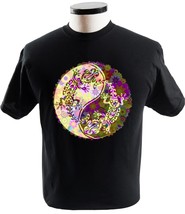 Yin Yang Hibiscus Symbol With Geckos T Shirt Religion T-Shirts - £13.40 GBP+