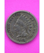 1863 Copper Nickel Indian Head Cent Penny Early Type Coin Exact Coin Pic... - $29.88 CAD