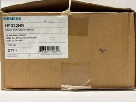 Siemens Type 3 HF322NR Heavy Duty Safety Switch 60A-240V-250VDC - $4,220.46 MXN