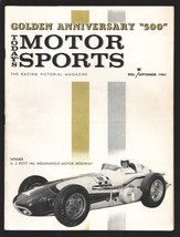 Today&#39;s Motor Sports 9/1961-AJ Foyt Indy 500 cover-Loaded with photos &amp; race ... - £51.02 GBP