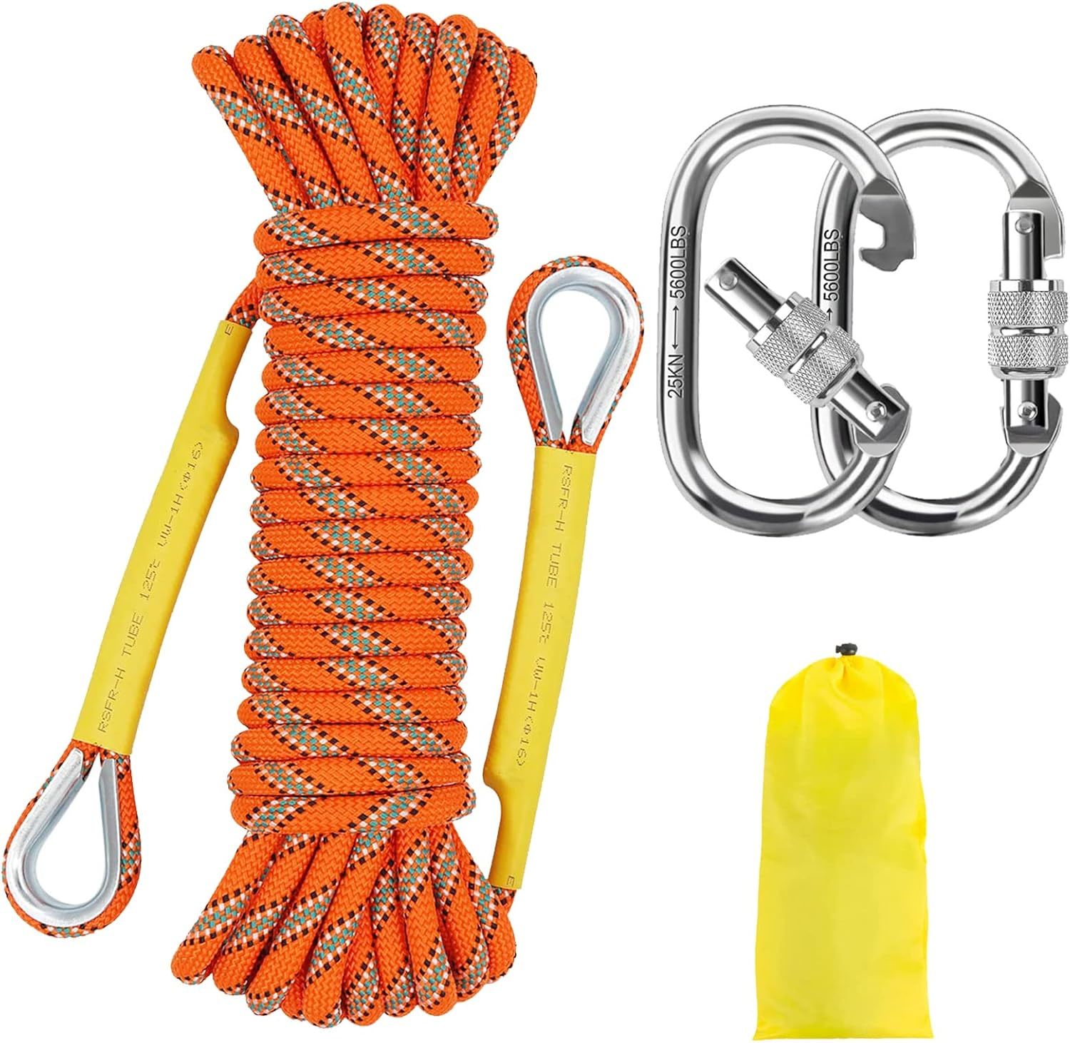 Ntr Orange/Black/Blue/Green Climbing Rope 10M(32Ft) 20M(64Ft) 30M(96Ft) - $31.99