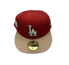 NWT New Los Angeles Dodgers Throwback Brick Logo 59Fifty Size 8 Fitted Hat - £21.86 GBP