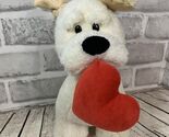 Get Your Hands on a Ganz small plush white puppy dog red heart Valentine... - $19.54