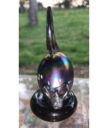 Mouse Paperweight Iridescent Purple and Hand Painted Irice I.W. Rice Co. - $15.84