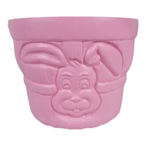 Vintage General Foam Plastic Blow Mold Easter Basket  Pink Bunny Rabbit largr - £18.59 GBP