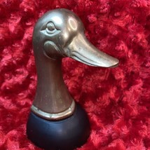 Vintage Brass Mallard Duck Head Bookend Paper Weight Shelf Decor Hunter 6 1/4” - £9.00 GBP